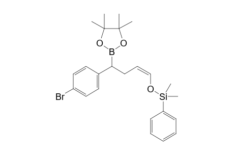 (Z)-(4-(4-Bromophenyl)-4-(4,4,5,5-tetramethyl-1,3,2-dioxaborolan-2-yl)but-1-enyloxy)dimethyl(phenyl)silane