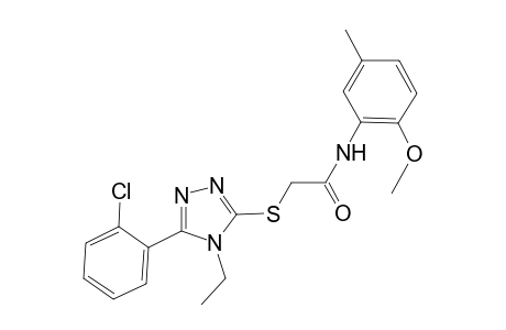 2-{[5-(2-chlorophenyl)-4-ethyl-4H-1,2,4-triazol-3-yl]sulfanyl}-N-(2-methoxy-5-methylphenyl)acetamide