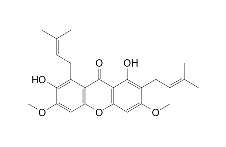9H-Xanthen-9-one, 1,7-dihydroxy-3,6-dimethoxy-2,8-bis(3-methyl-2-butenyl)-