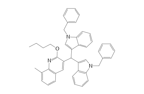 3-(Bis(1-benzyl-1H-indol-3-yl)methyl)-2-butoxy-8-methylquinoline