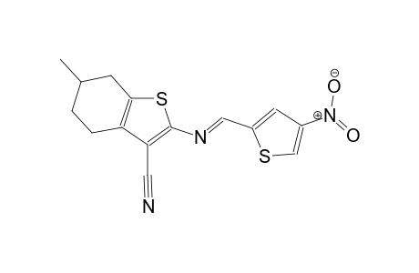 6-methyl-2-{[(E)-(4-nitro-2-thienyl)methylidene]amino}-4,5,6,7-tetrahydro-1-benzothiophene-3-carbonitrile