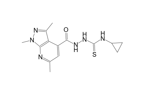 N-cyclopropyl-2-[(1,3,6-trimethyl-1H-pyrazolo[3,4-b]pyridin-4-yl)carbonyl]hydrazinecarbothioamide