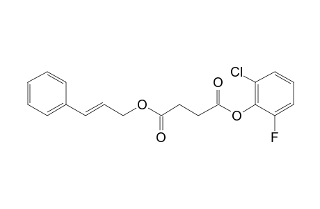 Succinic acid, 2-chloro-6-fluorophenyl 3-phenylprop-2-en-1-yl ester