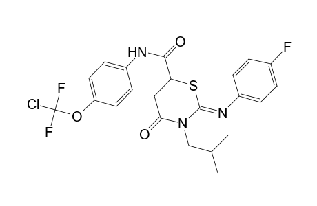 N-{4-[chloro(difluoro)methoxy]phenyl}-2-[(4-fluorophenyl)imino]-3-isobutyl-4-oxo-1,3-thiazinane-6-carboxamide