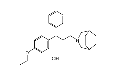 3-[3-(p-ethoxyphenyl)-3-phenylpropyl]-3-azabicyclo[3.2.2]nonane, hydrochloride