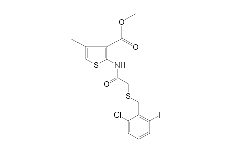 2-{2-[(2-chloro-6-fluorobenzyl)thio]acetanido}-4-methyl-3-thiophenecarboxylic acid, methyl ester