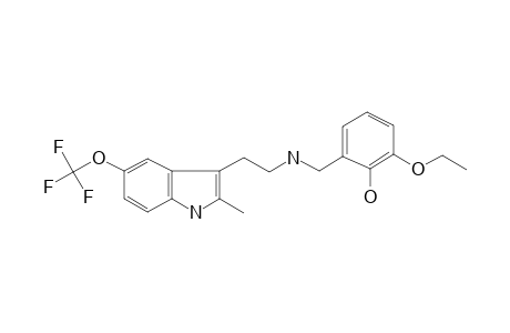 2-Ethoxy-6-[({2-[2-methyl-5-(trifluoromethoxy)-1H-indol-3-yl]ethyl}amino)methyl]phenol