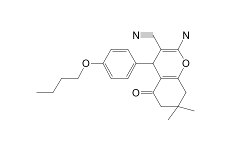 2-Amino-4-(4-butoxyphenyl)-7,8-dihydro-7,7-dimethyl-5(6H)-oxo-4H-benzo[b]pyran-3-carbonitrile