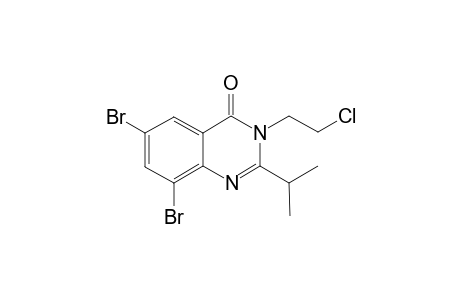 3-(2'-CHLOROETHAN-1'-YL)-6,8-DIBROMO-2-ISOPROPYLQUINAZOLIN-4-ONE