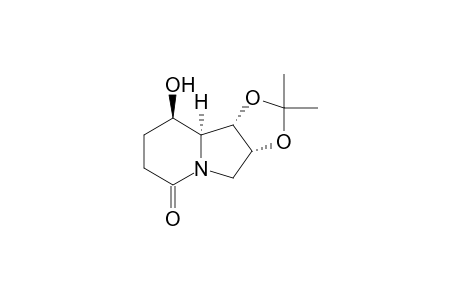 (1S),2(R),8(S),8a(S)-8-Hydroxy-1,2-(isopropylidenedioxy)octahydro-5-indolizidinone