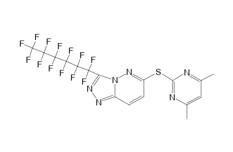 6-[(4,6-Dimethyl-2-pyrimidinyl)sulfanyl]-3-(1,1,2,2,3,3,4,4,5,5,6,6,6-tridecafluorohexyl)[1,2,4]triazolo[4,3-b]pyridazine