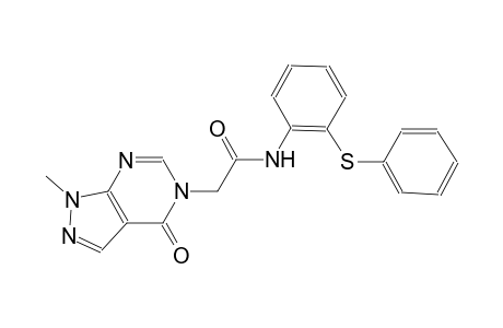 2-(1-methyl-4-oxo-1,4-dihydro-5H-pyrazolo[3,4-d]pyrimidin-5-yl)-N-[2-(phenylsulfanyl)phenyl]acetamide