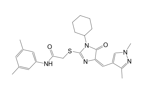 2-({(4E)-1-cyclohexyl-4-[(1,3-dimethyl-1H-pyrazol-4-yl)methylene]-5-oxo-4,5-dihydro-1H-imidazol-2-yl}sulfanyl)-N-(3,5-dimethylphenyl)acetamide