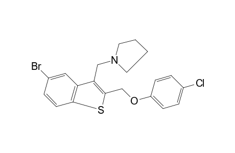 5-bromo-2-[(p-chlorophenoxy)methyl]-3-[(1-pyrrolidinyl)methyl]benzo[b]thiophene