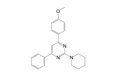 4-(p-METHOXYPHENYL)-6-PHENYL-2-PIPERIDINOPYRIMIDINE