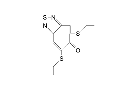 5,7-Bis(ethylthio)-2,1,3-cyclohepta(C)thiadiazol-6-one