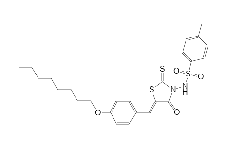 4-methyl-N-{(5Z)-5-[4-(octyloxy)benzylidene]-4-oxo-2-thioxo-1,3-thiazolidin-3-yl}benzenesulfonamide