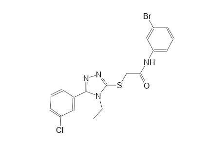 N-(3-bromophenyl)-2-{[5-(3-chlorophenyl)-4-ethyl-4H-1,2,4-triazol-3-yl]sulfanyl}acetamide