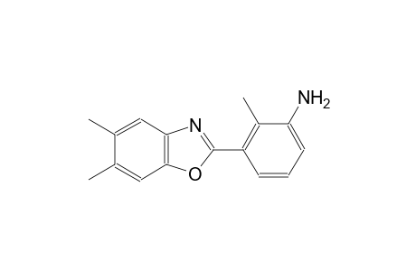 benzenamine, 3-(5,6-dimethyl-2-benzoxazolyl)-2-methyl-