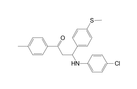 3-(4-Chloroanilino)-1-(4-methylphenyl)-3-(4-methylsulfanylphenyl)propan-1-one