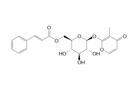 [(2R,3S,4S,5R,6S)-3,4,5-trihydroxy-6-(3-methyl-4-oxo-pyran-2-yl)oxy-tetrahydropyran-2-yl]methyl (E)-3-phenylprop-2-enoate