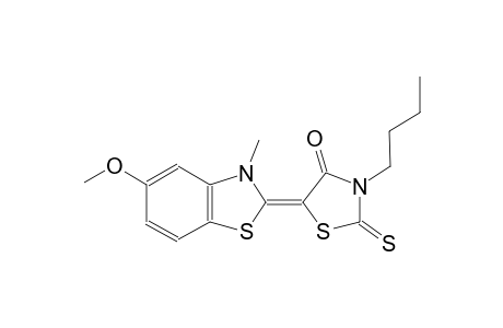 4-thiazolidinone, 3-butyl-5-(5-methoxy-3-methyl-2(3H)-benzothiazolylidene)-2-thioxo-, (5Z)-