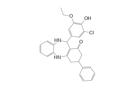 11-(3-chloro-5-ethoxy-4-hydroxyphenyl)-3-phenyl-2,3,4,5,10,11-hexahydro-1H-dibenzo[b,e][1,4]diazepin-1-one