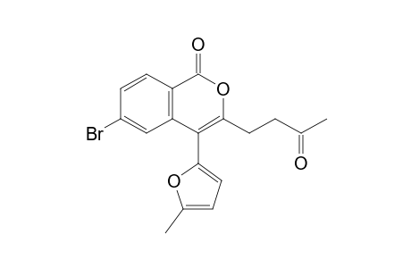 6-Bromanyl-4-(5-methylfuran-2-yl)-3-(3-oxidanylidenebutyl)isochromen-1-one