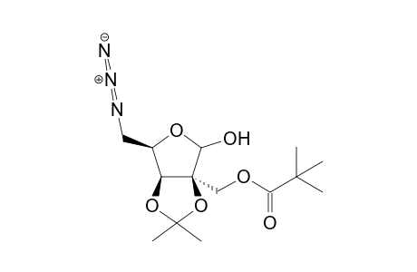 5-Azido-5-deoxy-2,3-O-isopropylidene-2-C-pivaloyloxymethyl-Dlyxofuranose