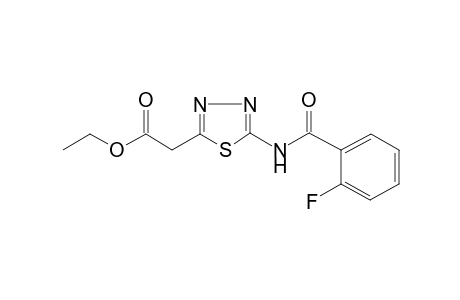 Ethyl (5-[(2-fluorobenzoyl)amino]-1,3,4-thiadiazol-2-yl)acetate