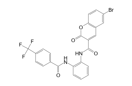 2H-1-benzopyran-3-carboxamide, 6-bromo-2-oxo-N-[2-[[4-(trifluoromethyl)benzoyl]amino]phenyl]-