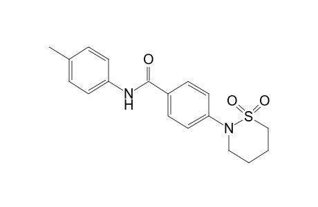 4-(tetrahydro-2H-1,2-thiazine-2-yl)-p-benzotoluidide, S,S-dioxide