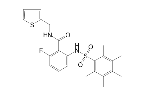 6-fluoro-2-[(pentamethylphenyl)sulfonamido]-N-(2-thenyl)benzamide