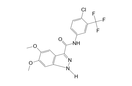 4'-chloro-5,6-dimethoxy-α,α,α-trifluoro-1H-indazole-3-carboxy-m-toluidide