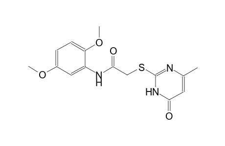 N-(2,5-dimethoxyphenyl)-2-[(4-hydroxy-6-methyl-2-pyrimidinyl)sulfanyl]acetamide