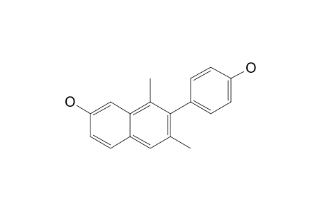 1,3-Dimethyl-2-(4-hydroxyphenyl)naphthalene-7-ol