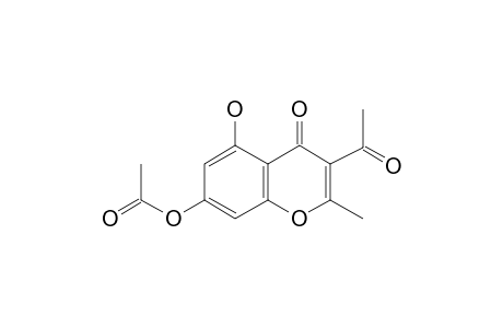 4H-1-Benzopyran-4-one, 3-acetyl-7-(acetyloxy)-5-hydroxy-2-methyl-