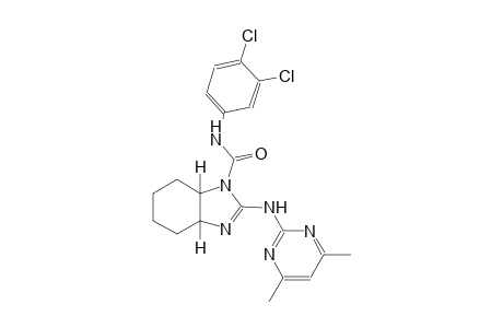 (3aR,7aR)-N-(3,4-dichlorophenyl)-2-[(4,6-dimethyl-2-pyrimidinyl)amino]-3a,4,5,6,7,7a-hexahydro-1H-benzimidazole-1-carboxamide