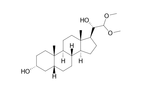 3α,20β-dihydroxy-5β-pregnan-21-al, dimethyl acetal