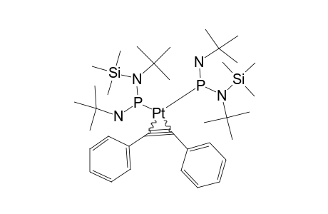 BIS-((TERT.-BUTYLIMINO)-[TERT.-BUTYL-(TRIMETHYLSILYL)-AMINO]-PHOSPHANE)-(DIPHENYLACETYLEN)-PLATIN,ISOMER-#RA