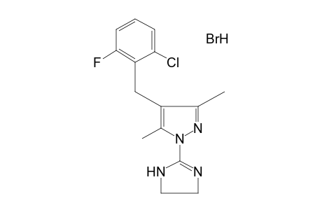 4-(2-CHLORO-6-FLUOROBENZYL)-3,5-DIMETHYL-1-(2-IMIDAZOLIN-2-YL)PYRAZOLE, MONOHYDROBROMIDE