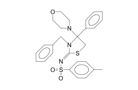 2-Tosylimino-3-benzyl-4-phenyl-4-morpholino-thiazolidine