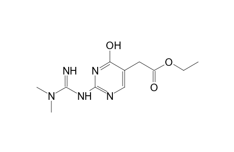 2-(3,3-dimethylguanidino)-4-hydroxy-5-pyrimidineacetic acid, ethyl ester