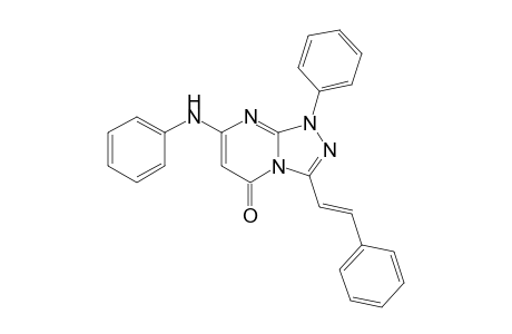 1-Phenyl-3-(2'-phenylethenyl)-7-(phenylamino)-1,2,4-triazolo[4,3-a]pyrimidin-5-one