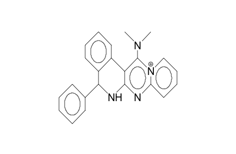 5-Phenyl-5,6-dihydro-12-dimethylamino-6,7-diaza-11a-azonia-benz(A)anthracene cation