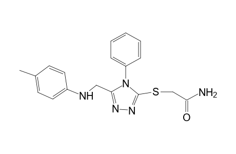 2-{[4-phenyl-5-(4-toluidinomethyl)-4H-1,2,4-triazol-3-yl]sulfanyl}acetamide