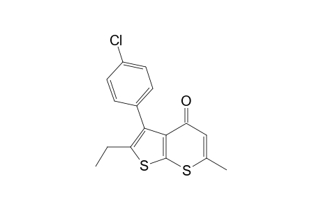 5-(4-CHLOROPHENYL)-6-ETHYL-2-METHYL-(4H)-4-OXOTHIENOTHIAPYRAN