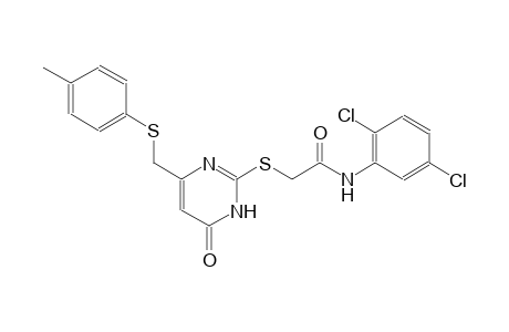 N-(2,5-dichlorophenyl)-2-[(4-{[(4-methylphenyl)sulfanyl]methyl}-6-oxo-1,6-dihydro-2-pyrimidinyl)sulfanyl]acetamide