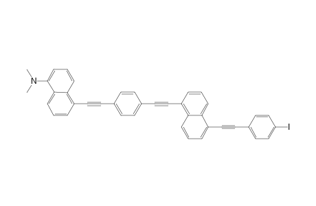 1-(Dimethylamino)-5-{[4'-(5"-<4"'-iodophenyl>ethynyl|)-1"-naphthylethynyl]-1'-phenylethynyl}-naphthalene