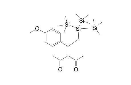 3-(2-(1,1,1,3,3,3-hexamethyl-2-(trimethylsilyl)trisilan-2-yl)-1-(4-methoxyphenyl)ethyl)pentane-2,4-dione